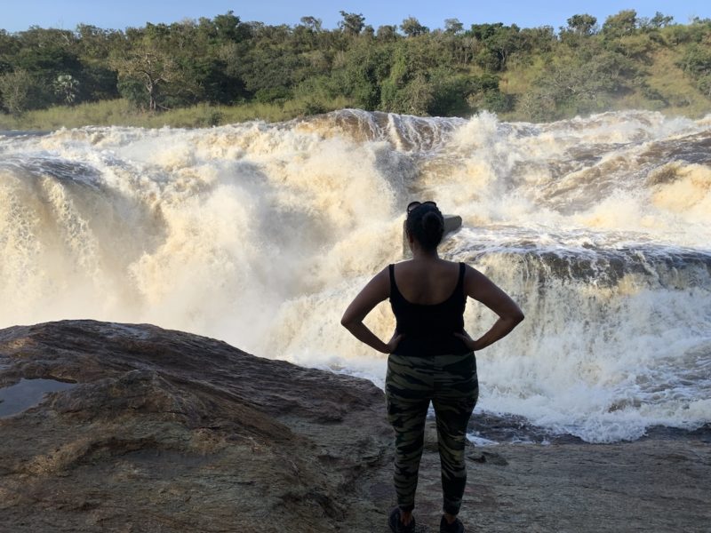 Fanny Martinez at Murchison Falls NP, Uganda