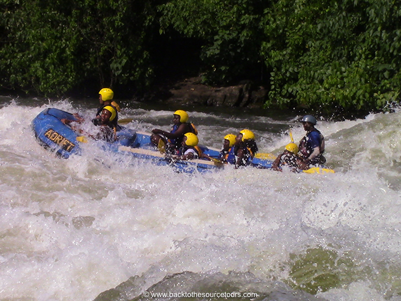 Whitewater rafting the River Nile group photo