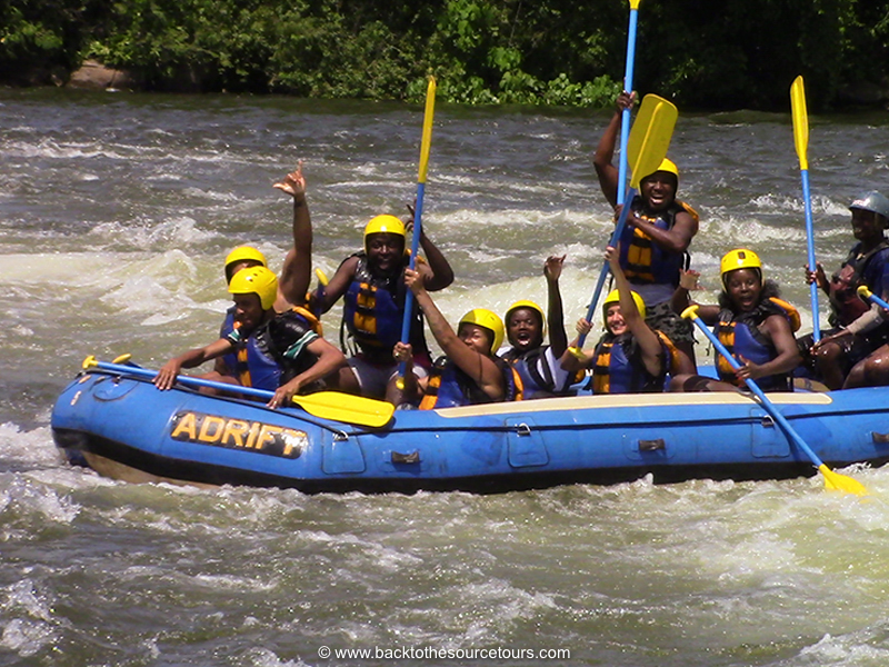 Whitewater rafting the River Nile group photo