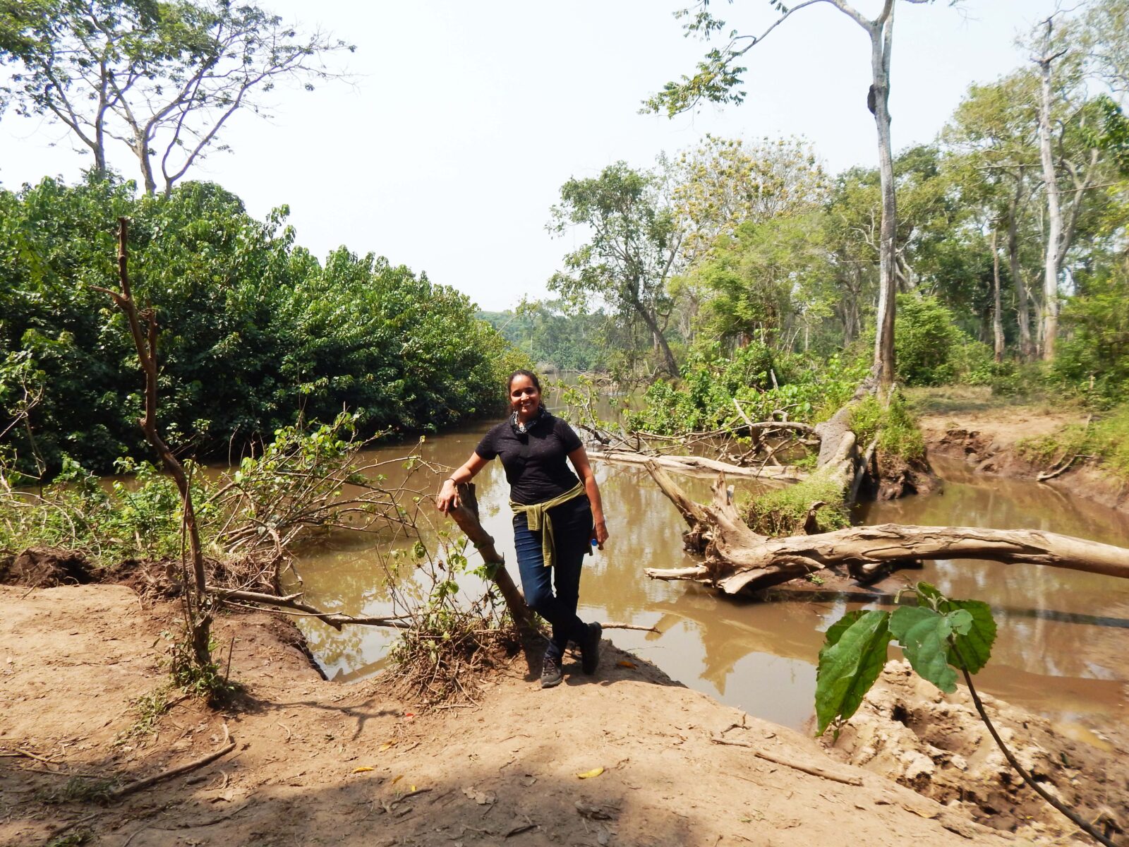 Fanny Martinez in Kyambura Gorge chimp trekking, Uganda