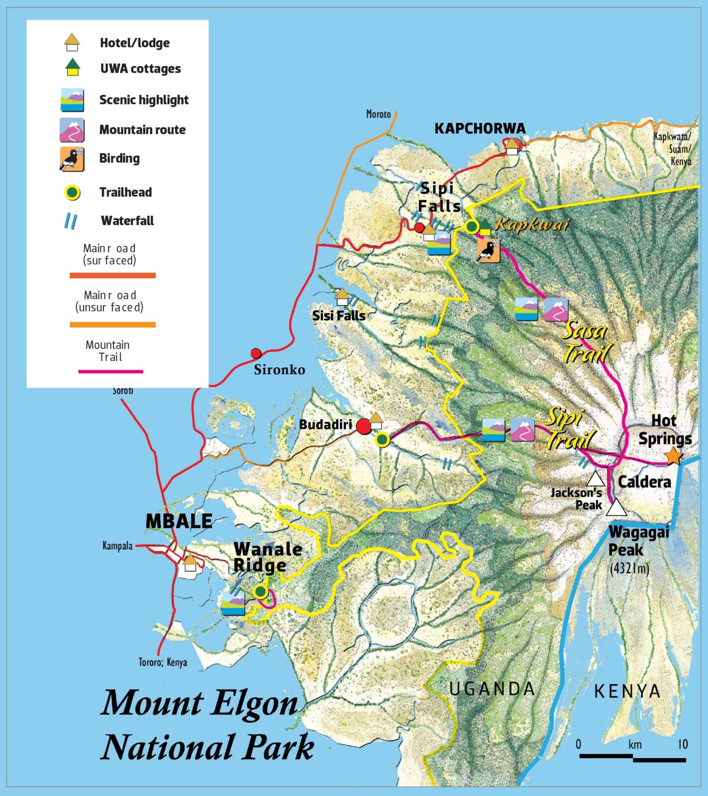 Mount Elgon National Park map