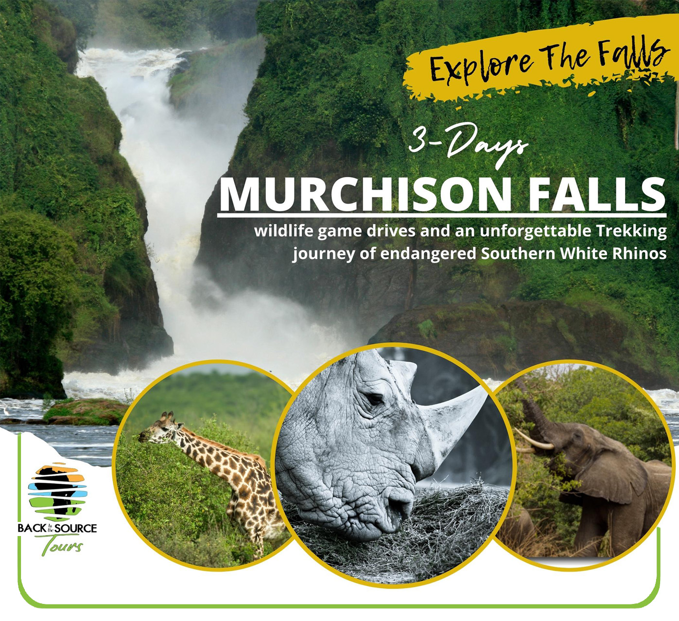 Murchison Falls and Ziwa Rhino Trekking 3 Days Tour