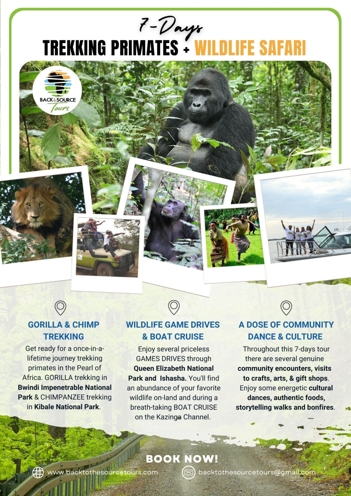 Trekking Primates and Wildlife Safari 7 Days Tour Package