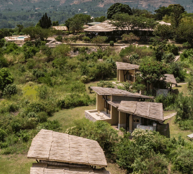 Kyambura Gorge Lodge- Aerial View-Sinamatella