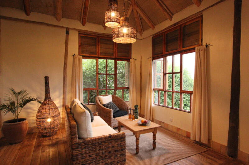 Kyambura Gorge Lodge-Deluxe Room Lounge