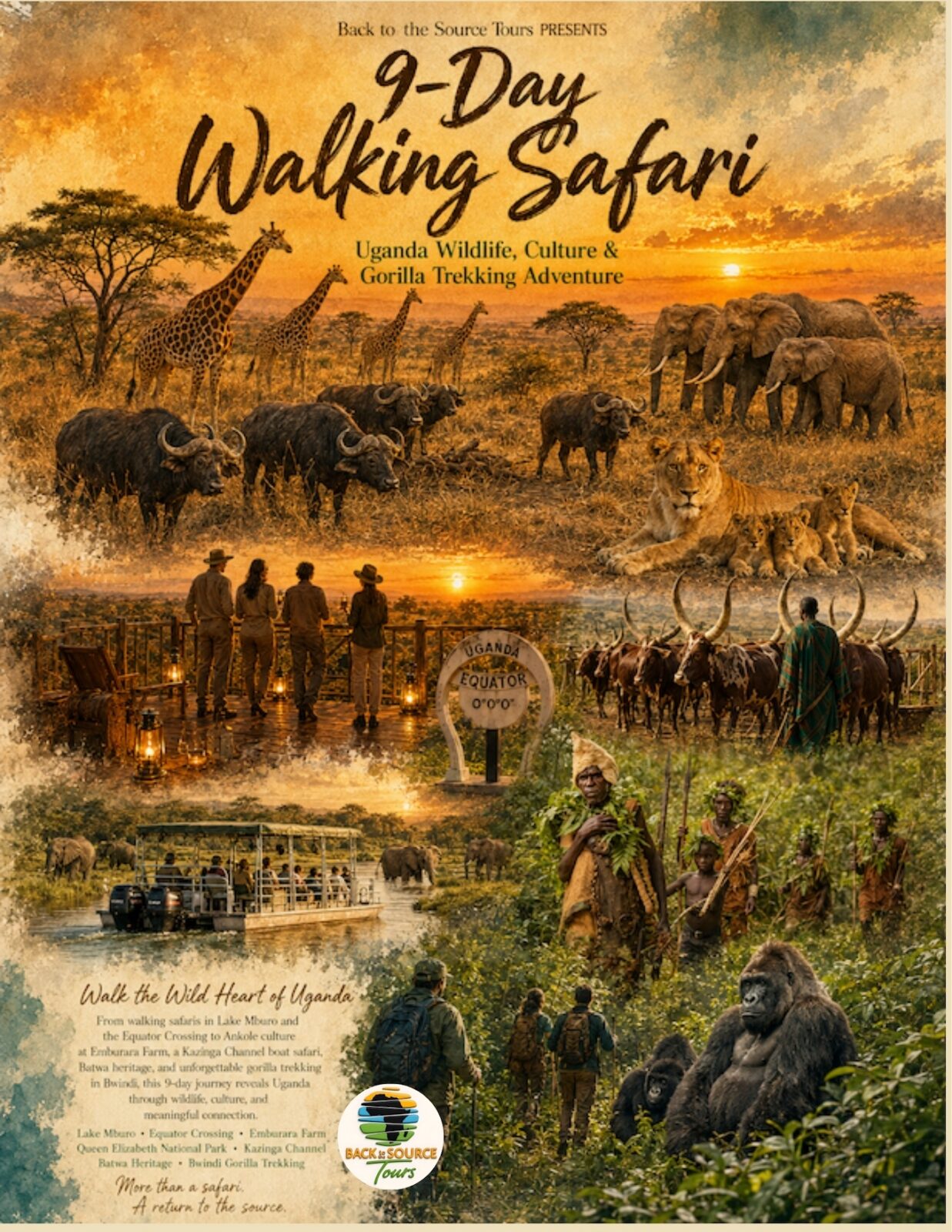 9 Day Walking Uganda Safari Tour - 9-Day Walking Safari